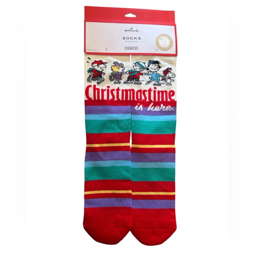 Peanuts Christmas Time is Here Colorful Socks